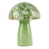 Green Glass Mushroom Lamp 30cm | Retro Italian Style with Copper Flecks