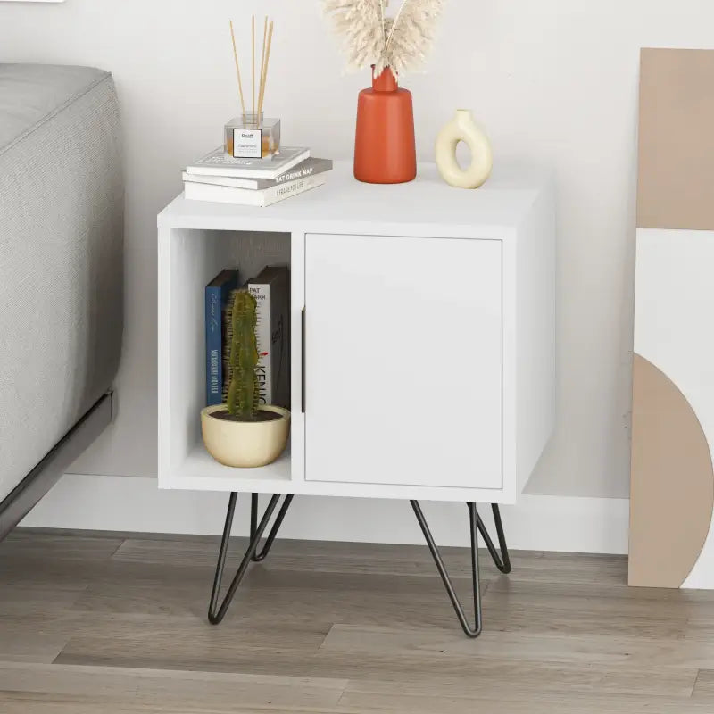 Glynn Modern Bedside Table Width Bedroom Furniture 50.2cm - Nightstand