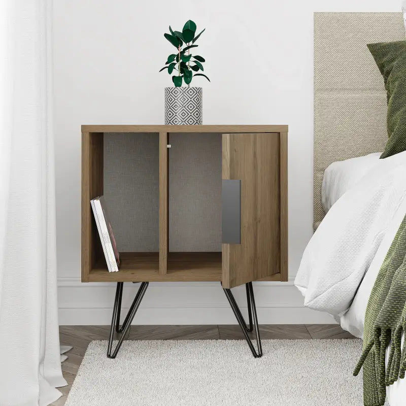 Glynn Modern Bedside Table Width Bedroom Furniture 50.2cm - Nightstand