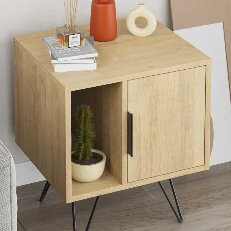 Glynn Modern Bedside Table Width Bedroom Furniture 50.2cm - Nightstand