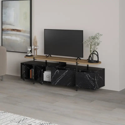 Hanley Modern TV Stand Multimedia Centre Unit With Storage Cabinet 160cm