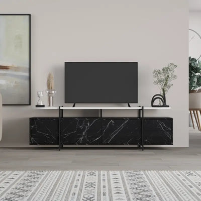 Hanley Modern TV Stand Multimedia Centre Unit With Storage Cabinet 160cm - Bendir,White