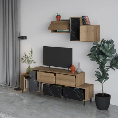 Hermes Modern TV Stand Multimedia Centre Unit With Storage Cabinet 171.2 cm
