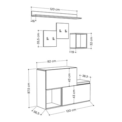 Holdon Shoe Cabinet Hanger With Shelves