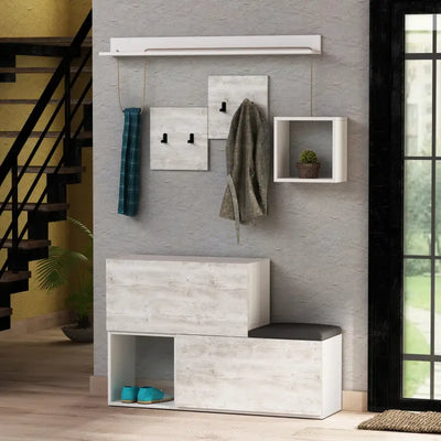 Holdon Shoe Cabinet Hanger With Shelves - Ancient White,White