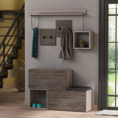 Holdon Shoe Cabinet Hanger With Shelves - Light Mocha,Dark Coffee
