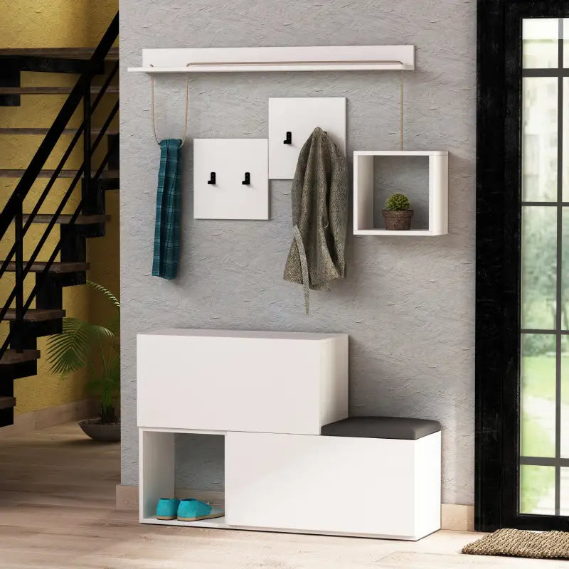 Holdon Shoe Cabinet Hanger With Shelves - White