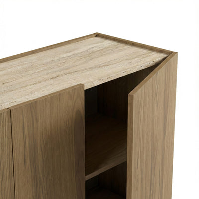 Dione Sideboard Oak & Travertine Effect 140cm - view 2
