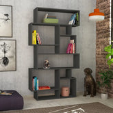 Karmato Modern Bookcase Display Unit Tall 168.5cm in Anthracite