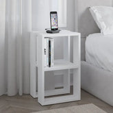 Lonie Modern Bedside Table Bedroom Furniture Width 34cm - White Nightstand