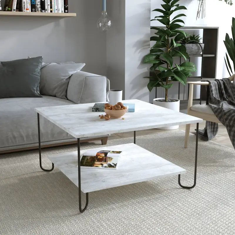 Marbo Modern Coffee Table Multipurpose H 45cm - Ancient White