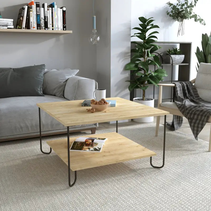 Marbo Modern Coffee Table Multipurpose H 45cm - Oak