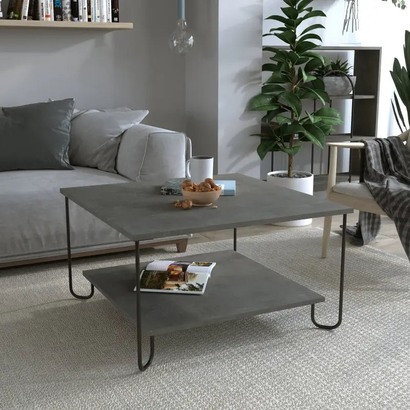 Marbo Modern Coffee Table Multipurpose H 45cm - Retro Grey