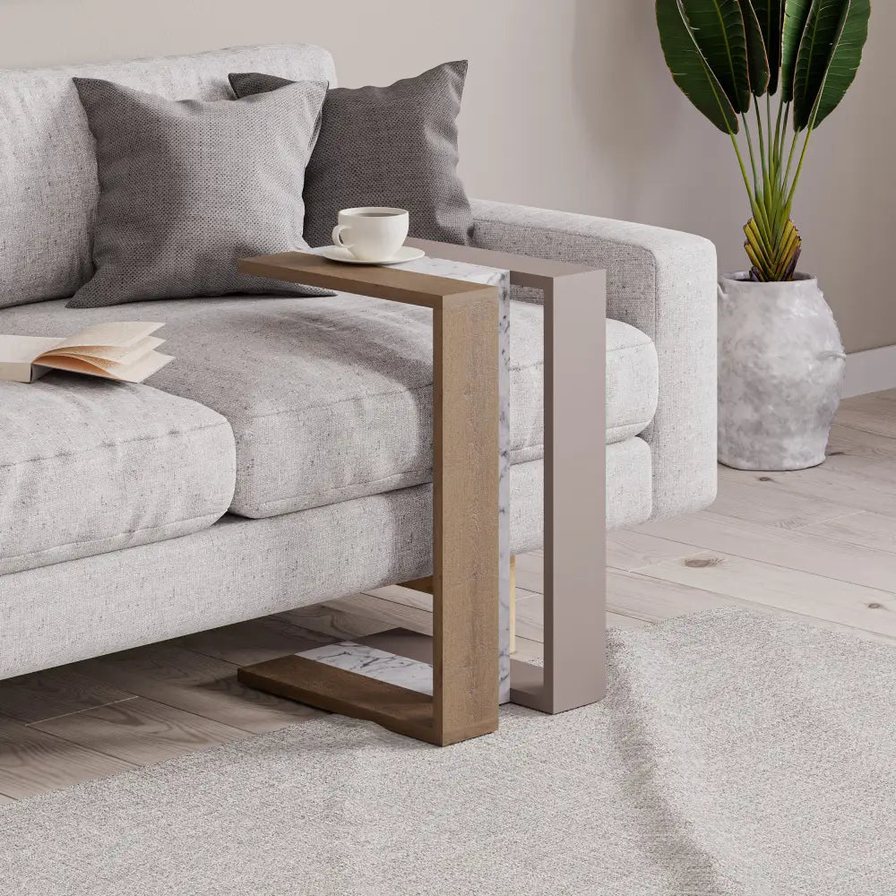 Muju Modern C Shape Table Multipurpose H 57cm - Side