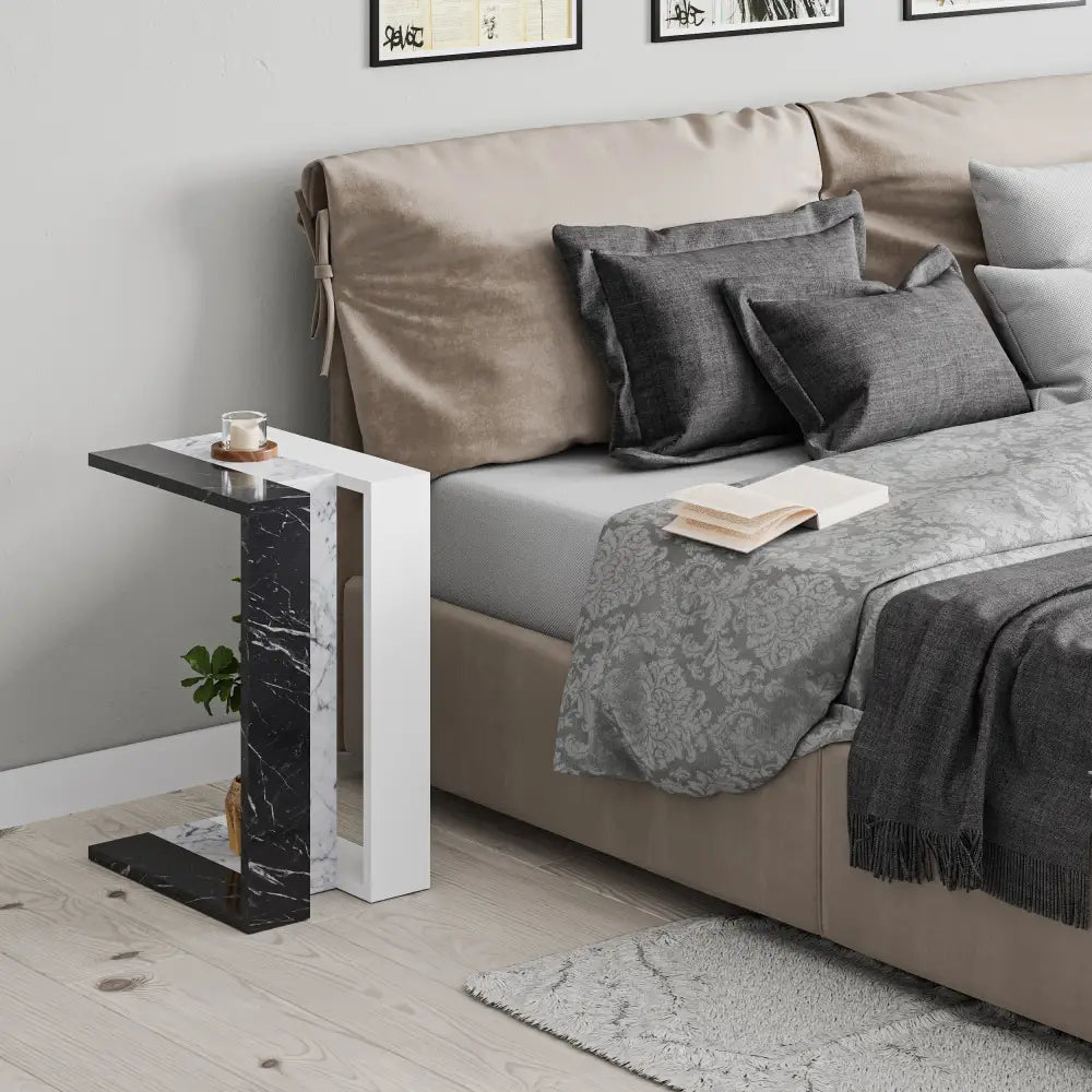 Muju Modern C Shape Table Multipurpose H 57cm - Side