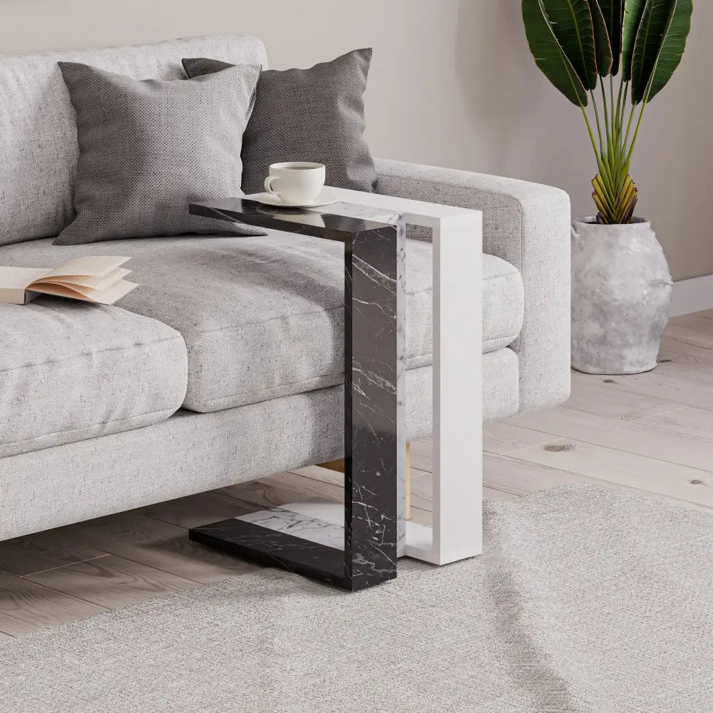 Muju Modern C Shape Table Multipurpose H 57cm - Side