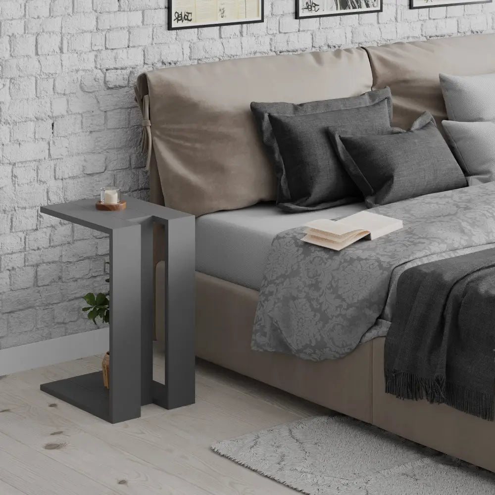 Muju Modern C Shape Table Multipurpose H 57cm - Side