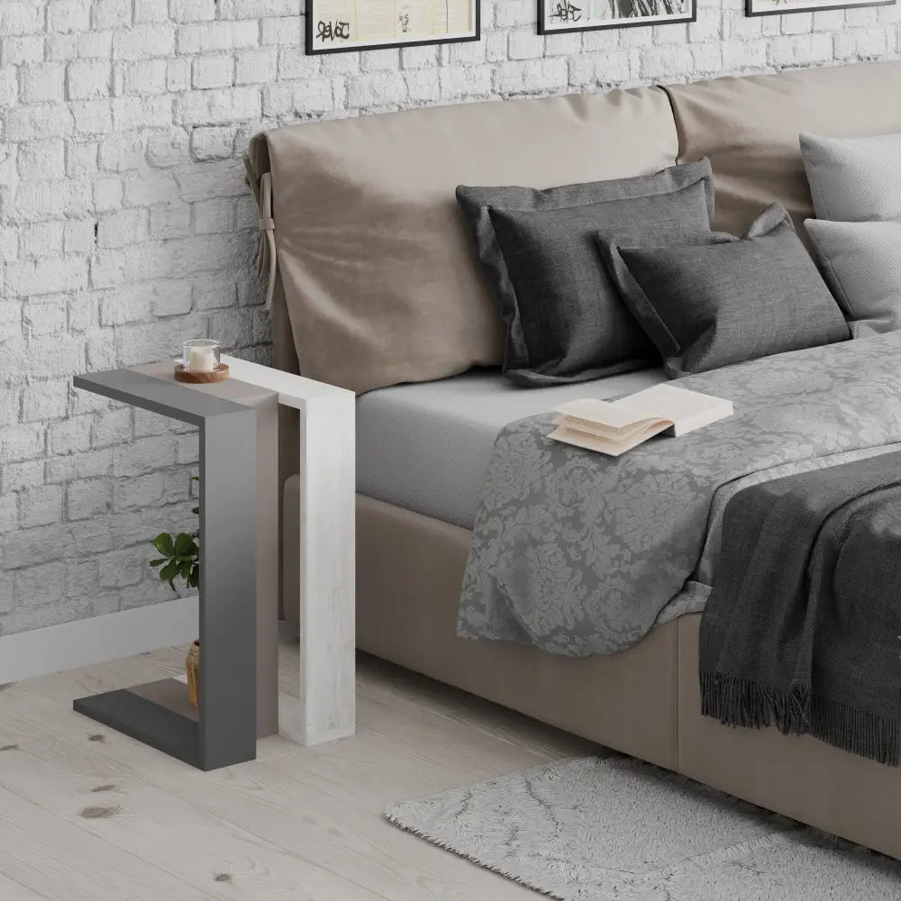 Muju Modern C Shape Table Multipurpose H 57cm - Side