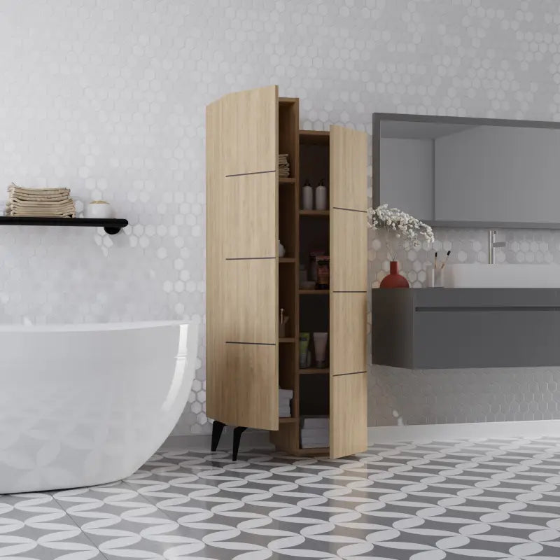 Stair Modern Storage Cabinet Multipurpose Bathroom Living Room H 156cm