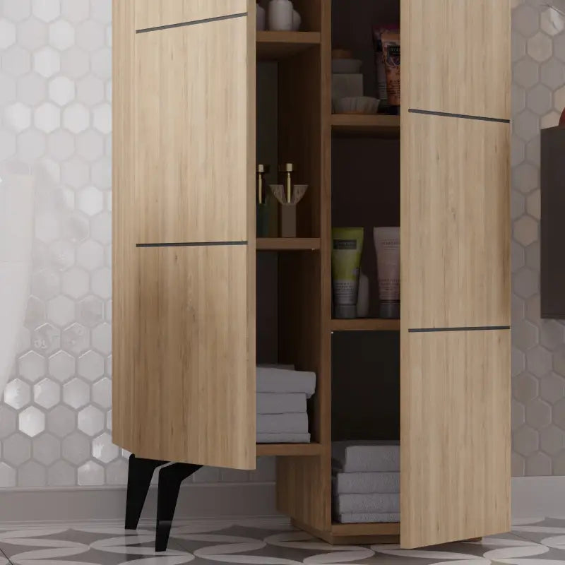 Stair Modern Storage Cabinet Multipurpose Bathroom Living Room H 156cm