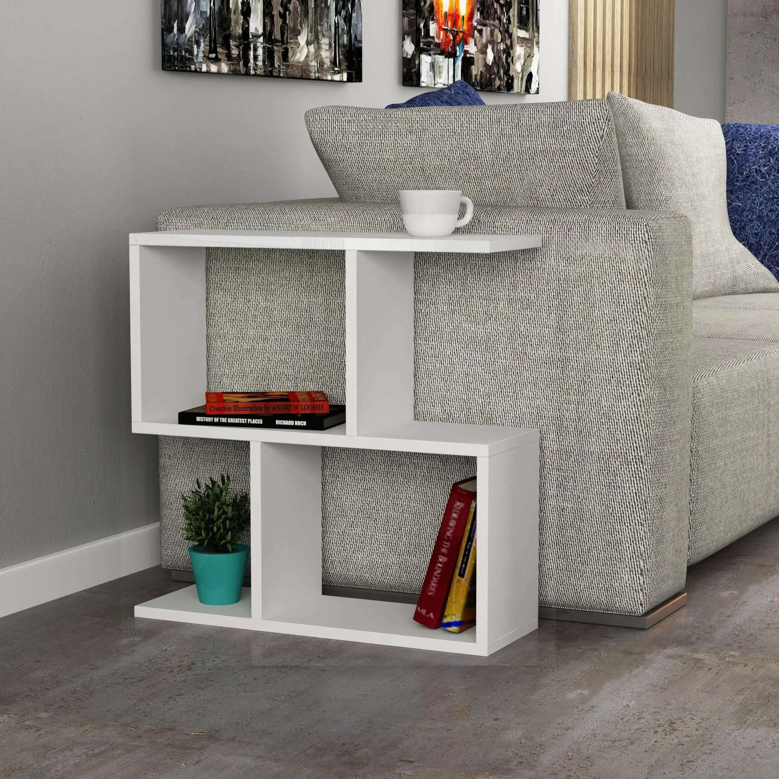 Homemania Modern Side End Coffee Table Multipurpose H 60cm 5 Tier - Decortie