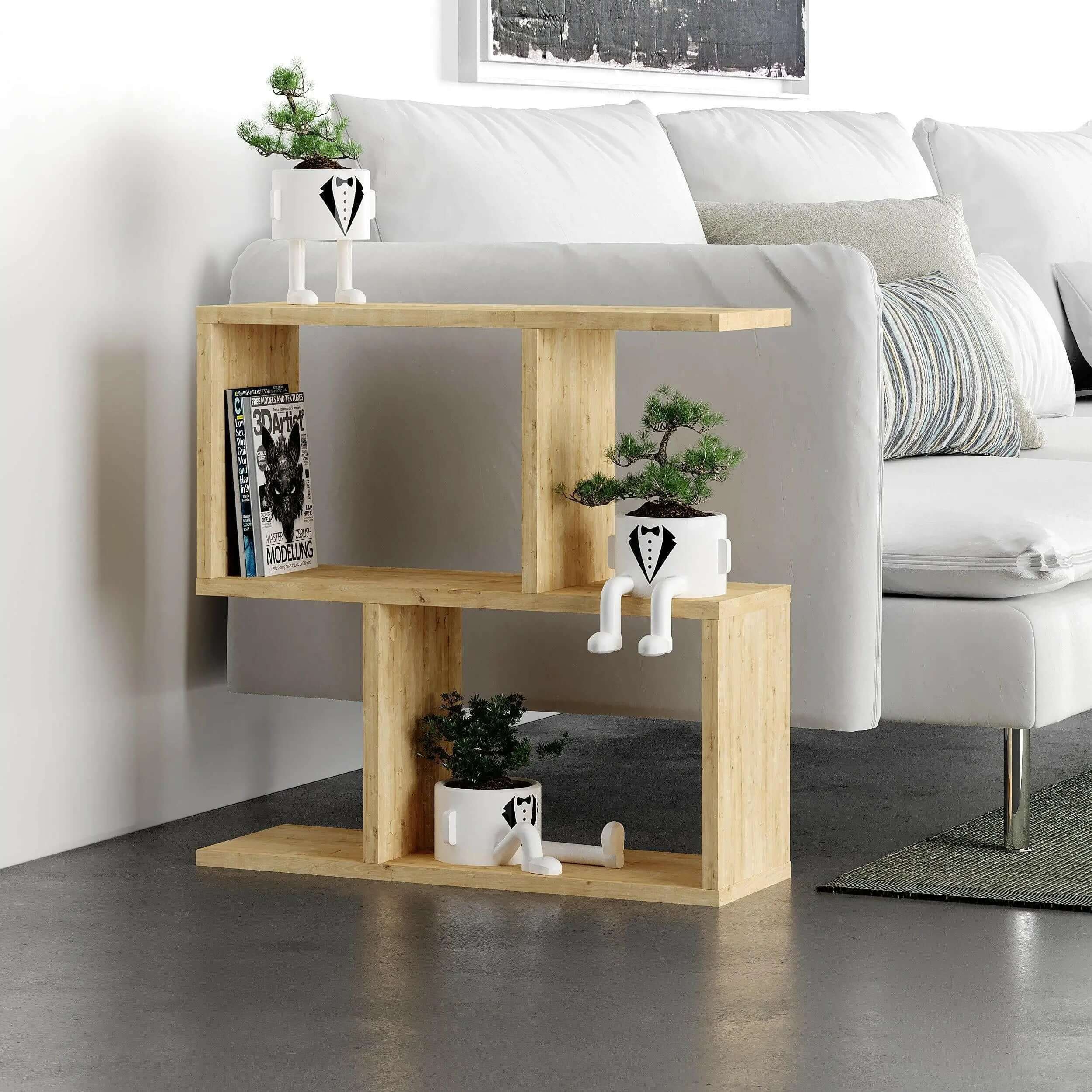 Homemania Modern Side End Coffee Table Multipurpose H 60cm 5 Tier - Decortie