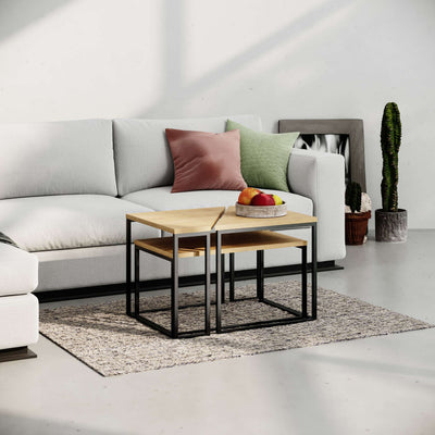 Ohlady Modern Coffee Table Multipurpose H 41.8cm in Oak