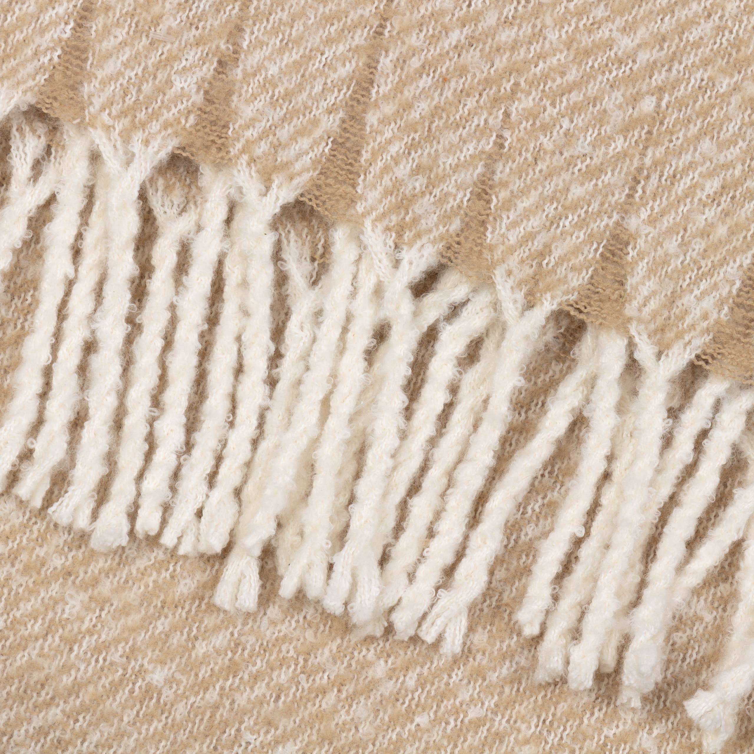 Isla Woven Throw 130x180cm | Natural with Tassels