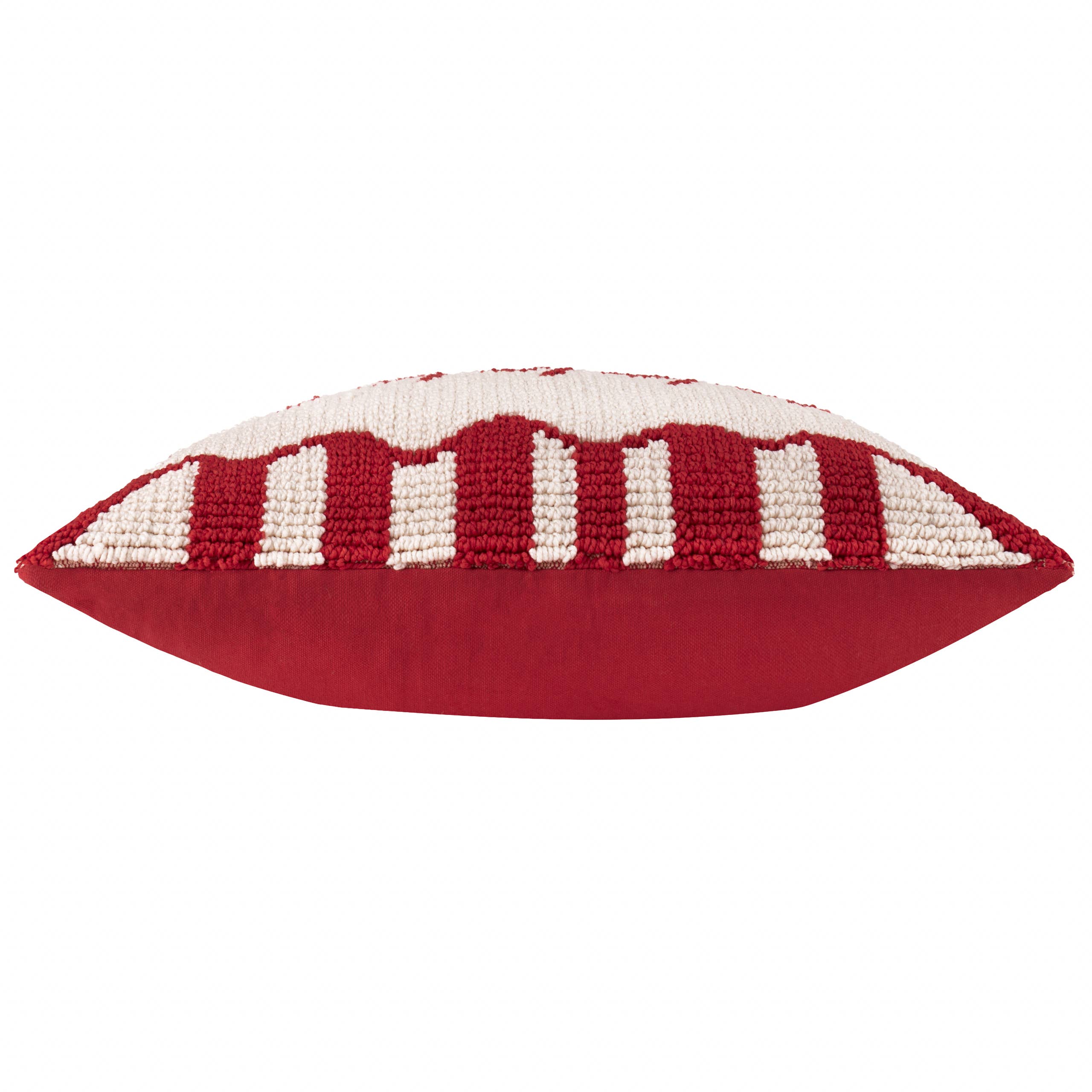 Fa La La Christmas Cushion 30x50cm | Red Candy Stripe, Tufted