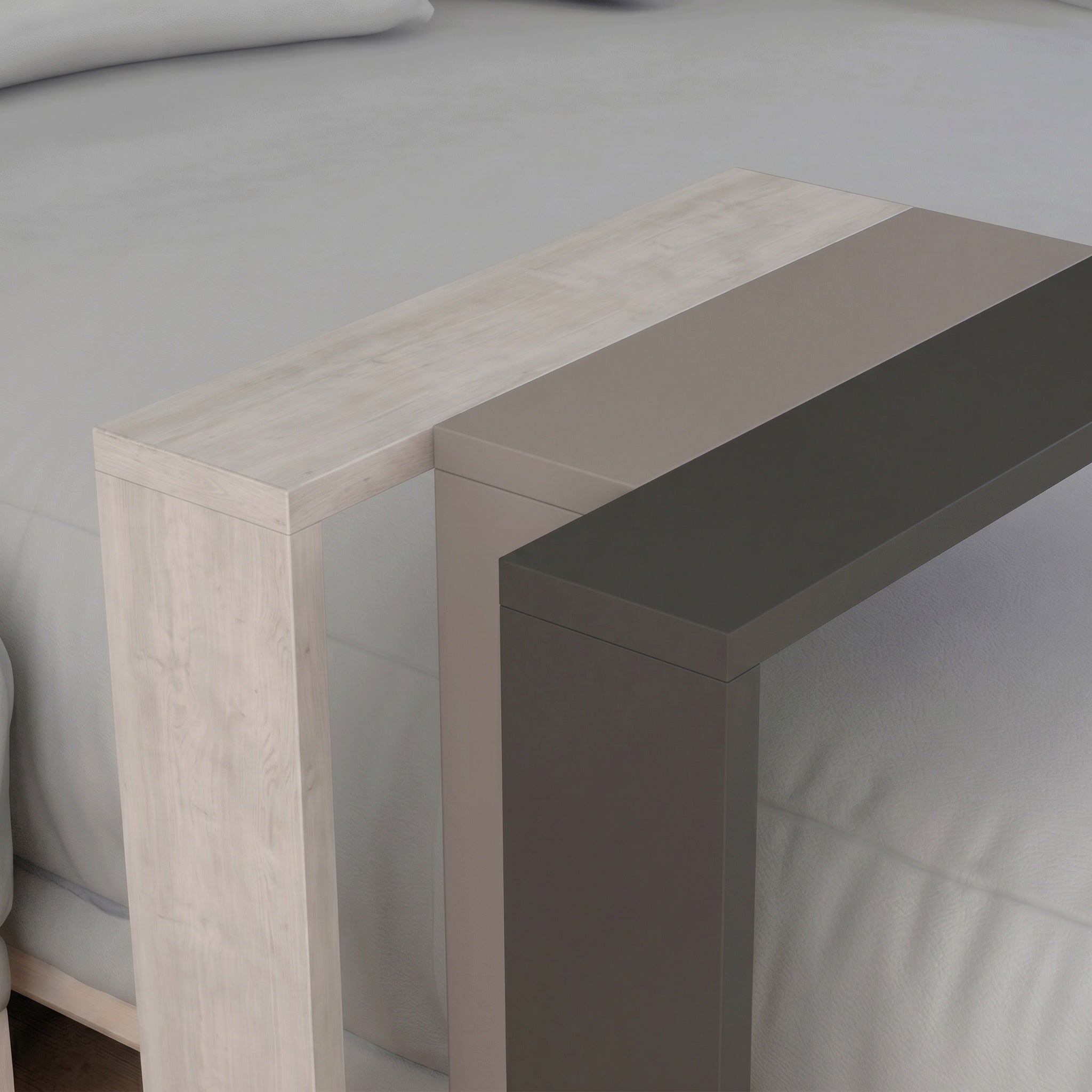 Muju Modern C Shape Table Multipurpose H 57cm – Light Mocha,Ancient White,Anthracite