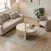 Aloeva Modern Round Coffee Table – Travertine,Travertine