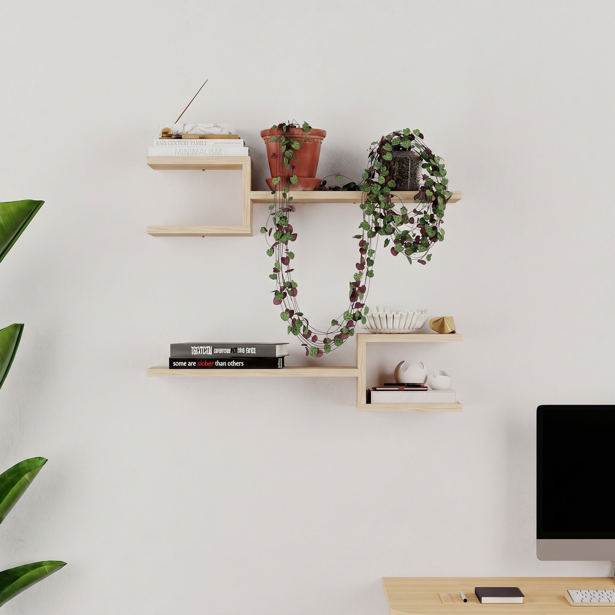 Fork Modern Floating Shelf Set 18.2cm Short – Sonoma Oak