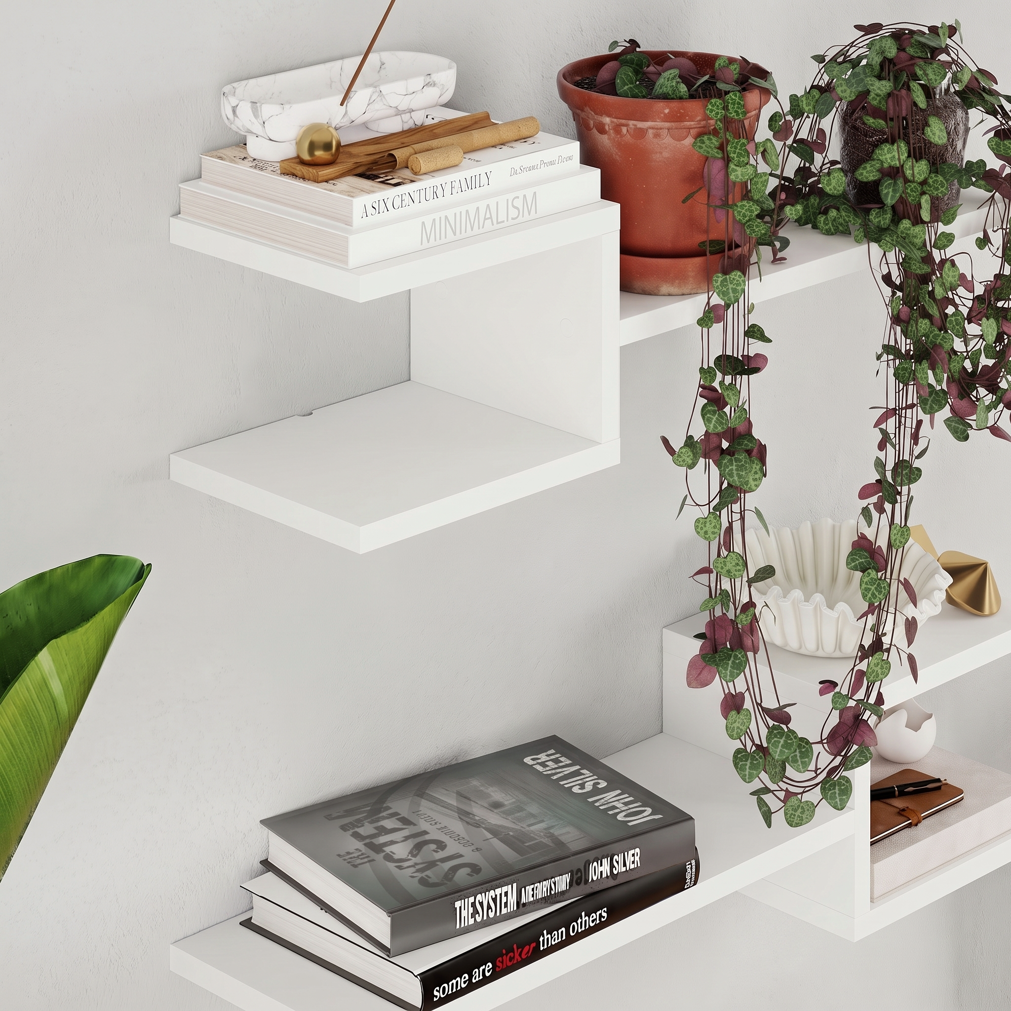 Fork Modern Floating Shelf Set 18.2cm Short