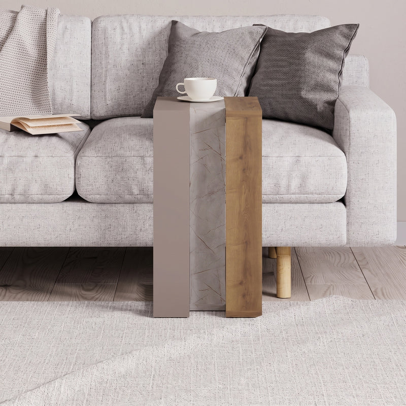Muju Modern C Shape Table Multipurpose H 57cm – Hitit,Lagina,Light Mocha