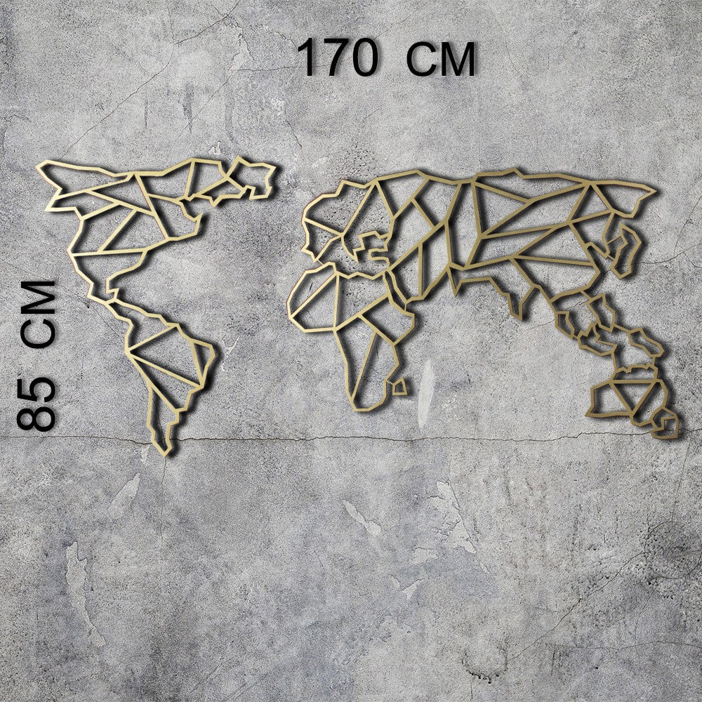 WORLD MAP XL - GOLD