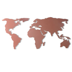  WORLD MAP SILHOUETTE - BRONZE