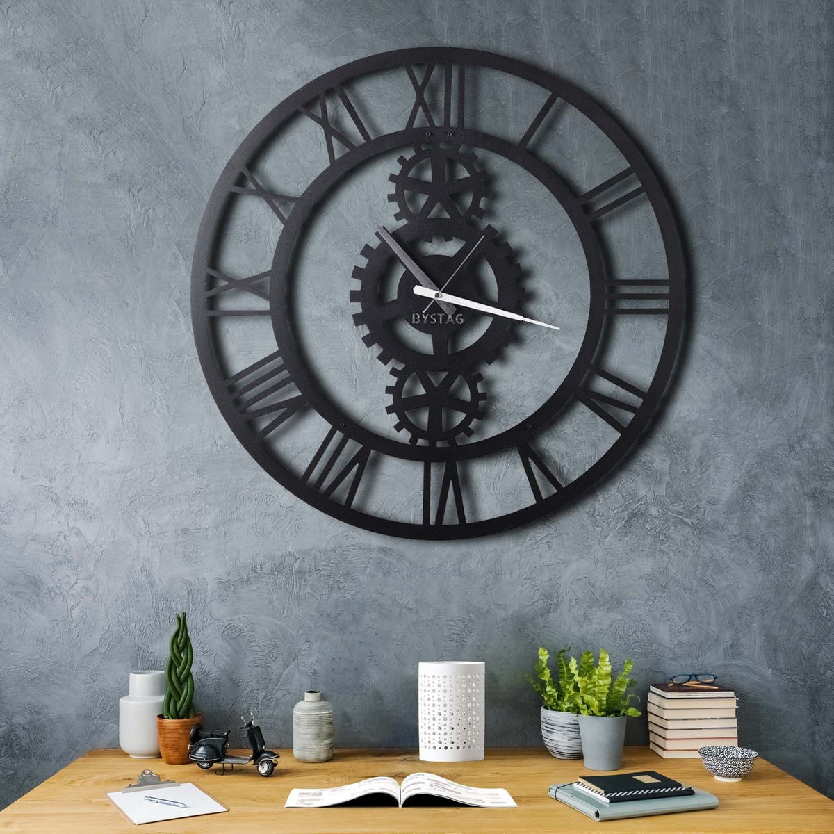 Metal Wall Clock 14 - Black