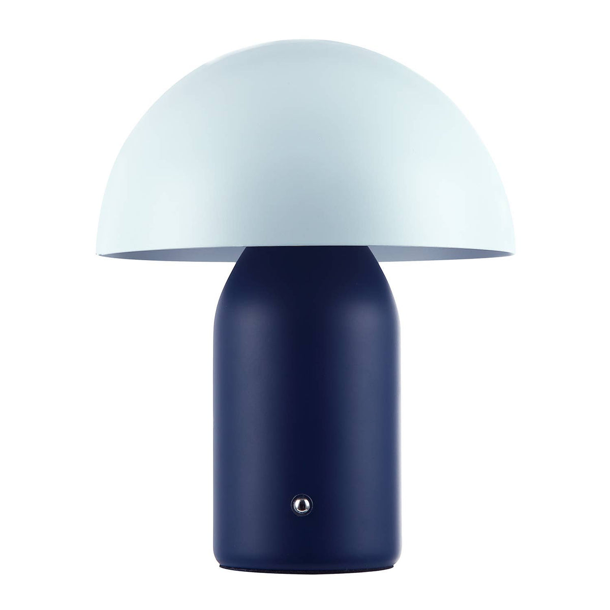 Midnight Blue Mushroom Table Lamp 25cm | Rechargeable, Touch Dimmer