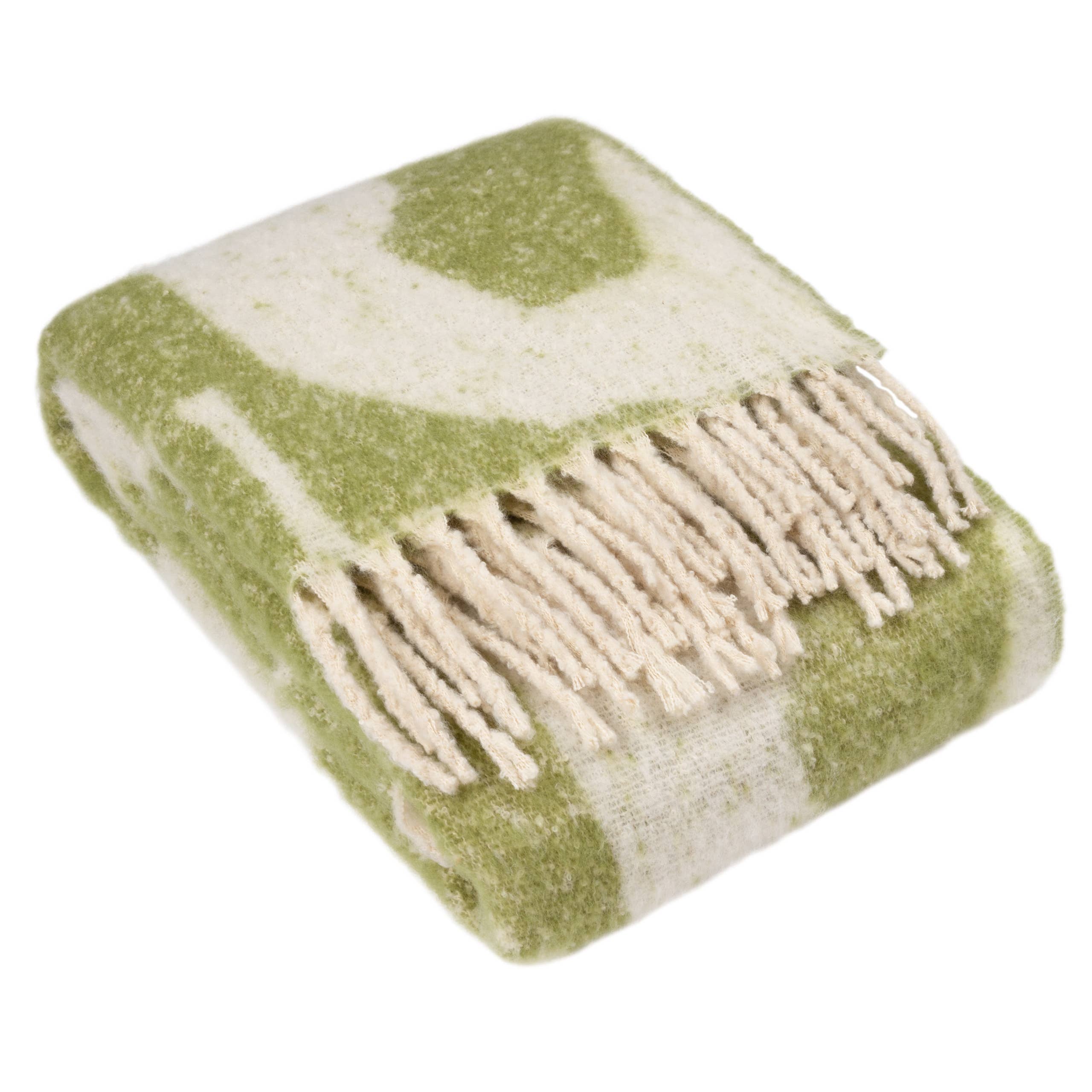 Meta Faux Mohair Throw 130x180cm in Olive