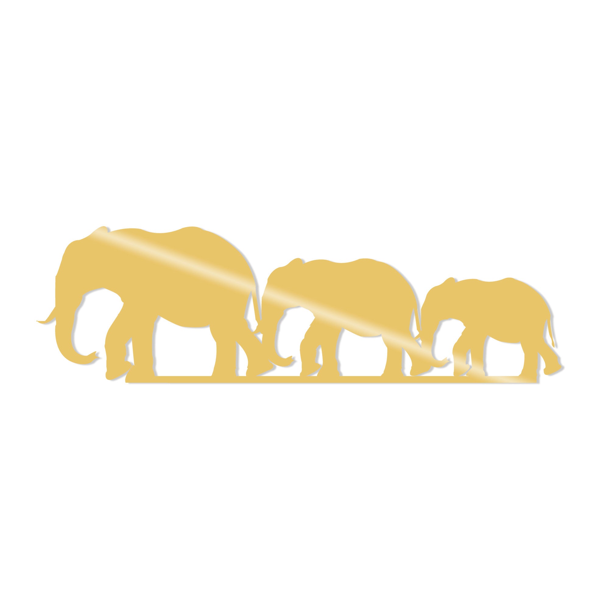 ELEPHANTS METAL DECOR - GOLD
