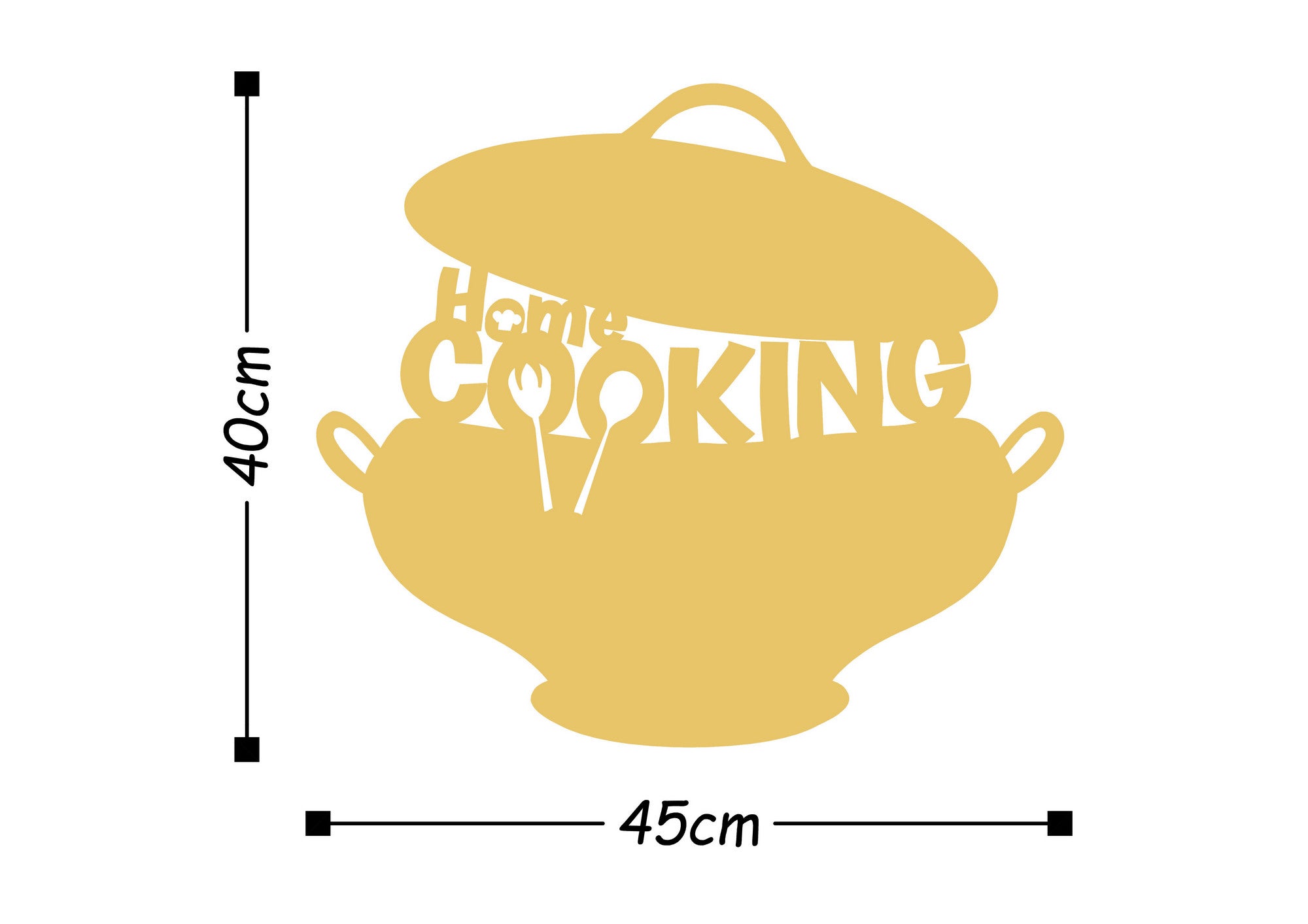 Cooking Metal Decor - Gold