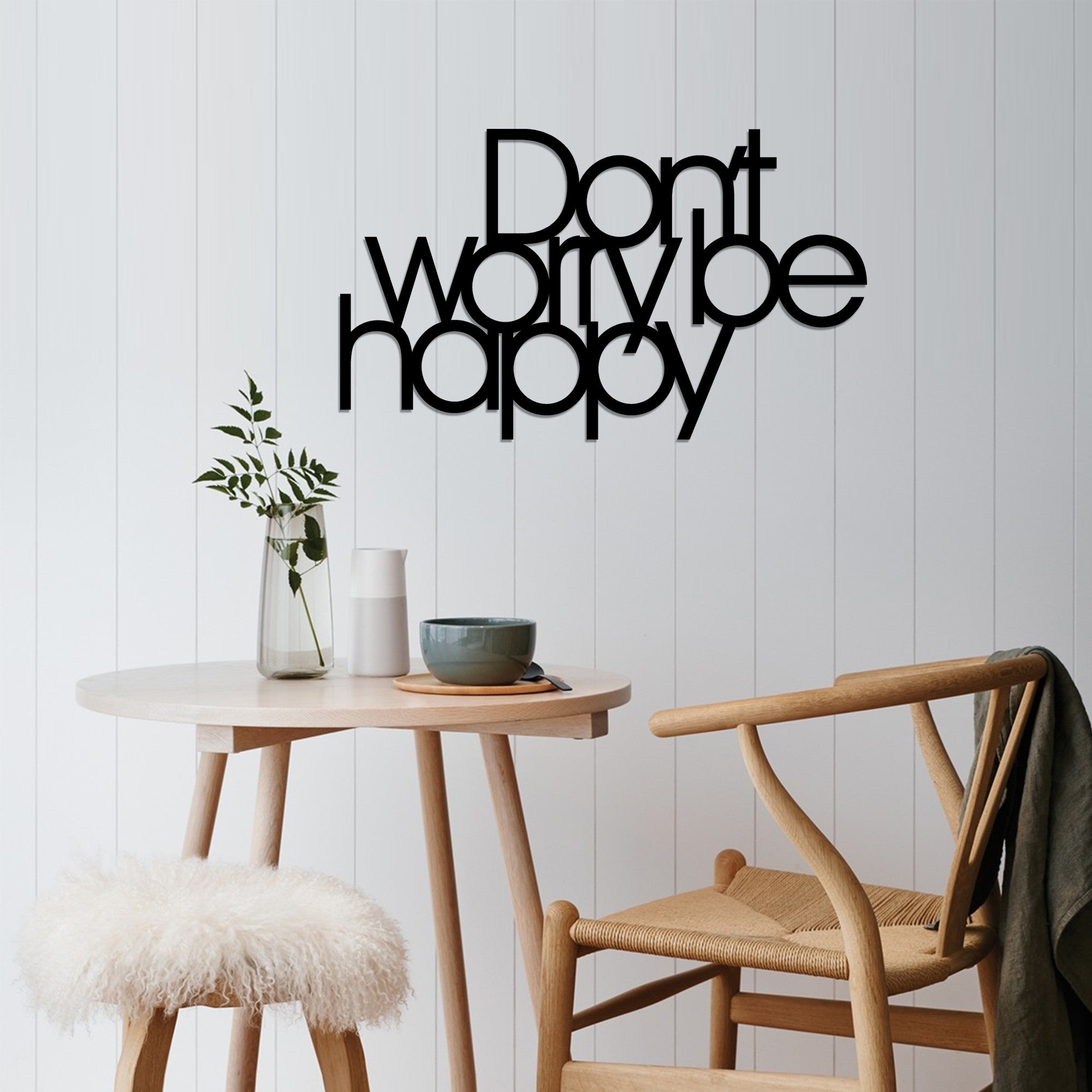 DONT WORRY BE HAPPY - BLACK