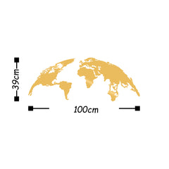 WORLD MAP SMALL - GOLD