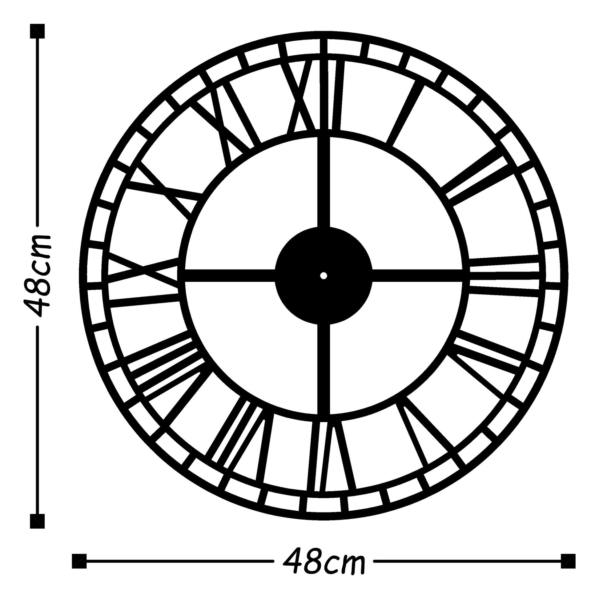 Metal Wall Clock 2 - Black