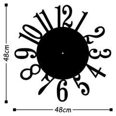 Metal Wall Clock 14 - Black