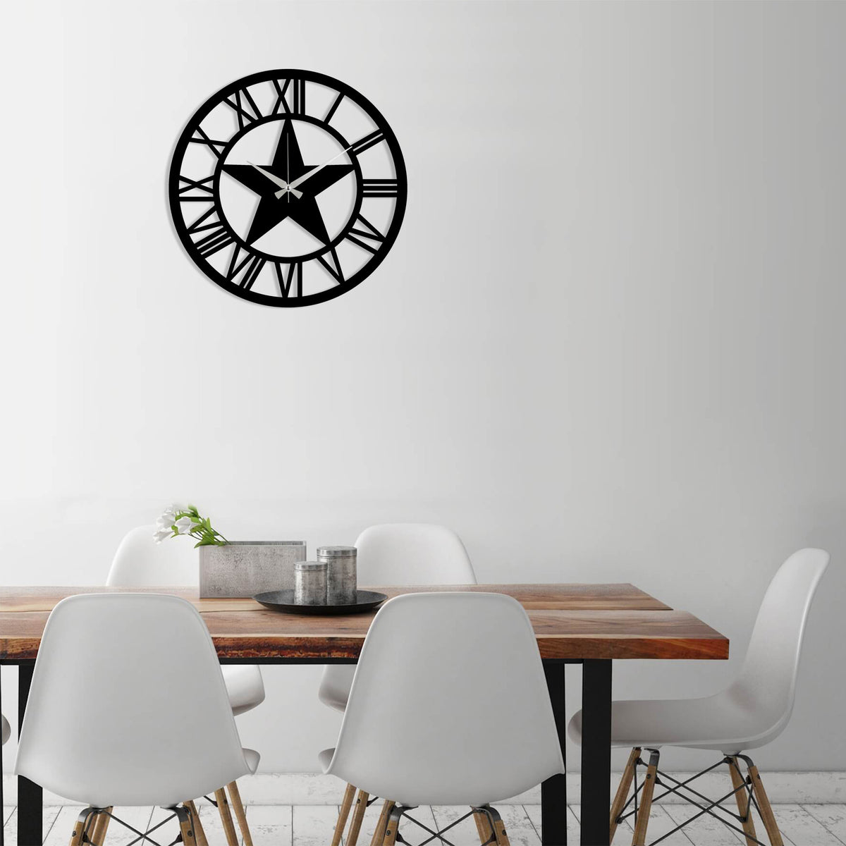 Metal Wall Clock 28 - Black