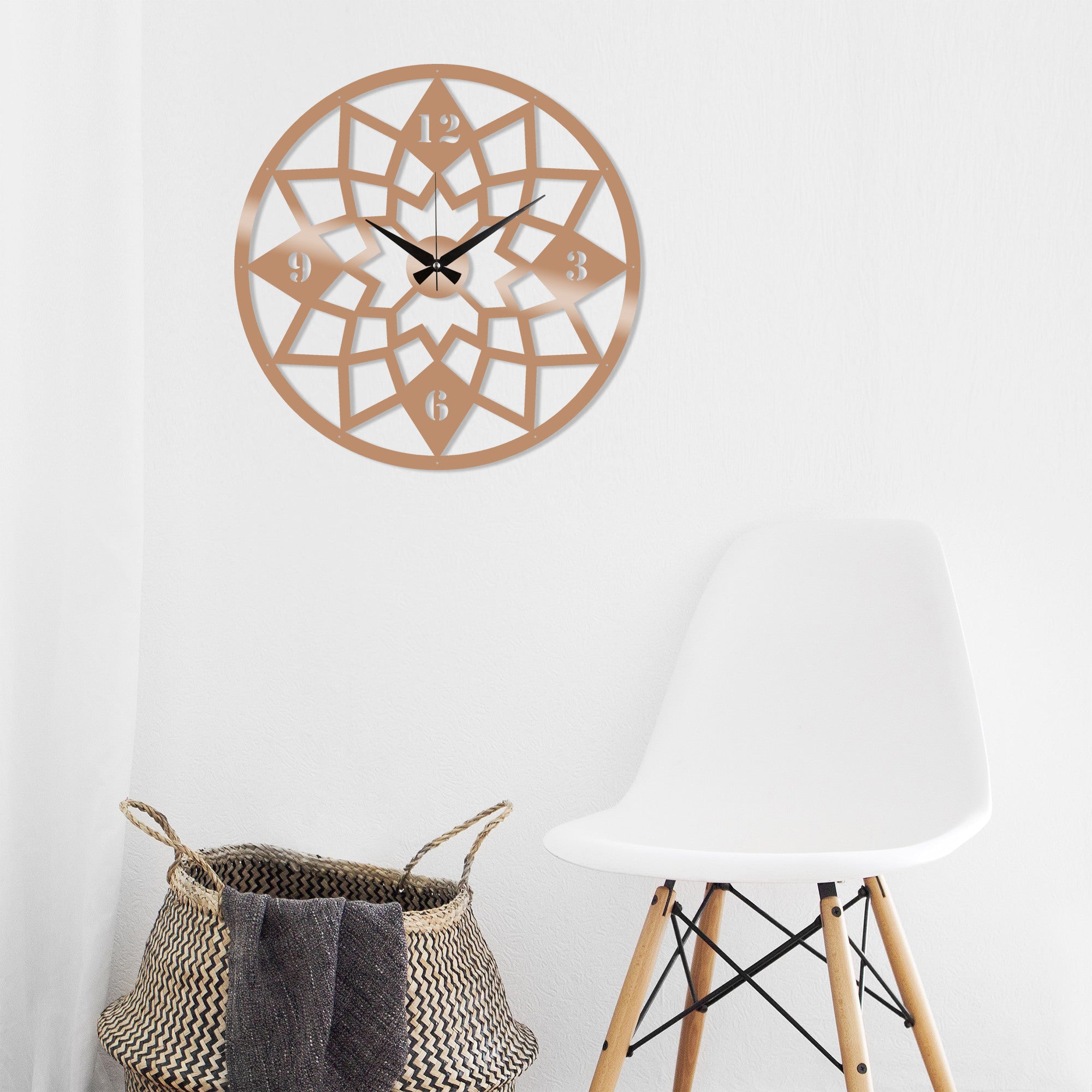 Metal Wall Clock 19 - Copper