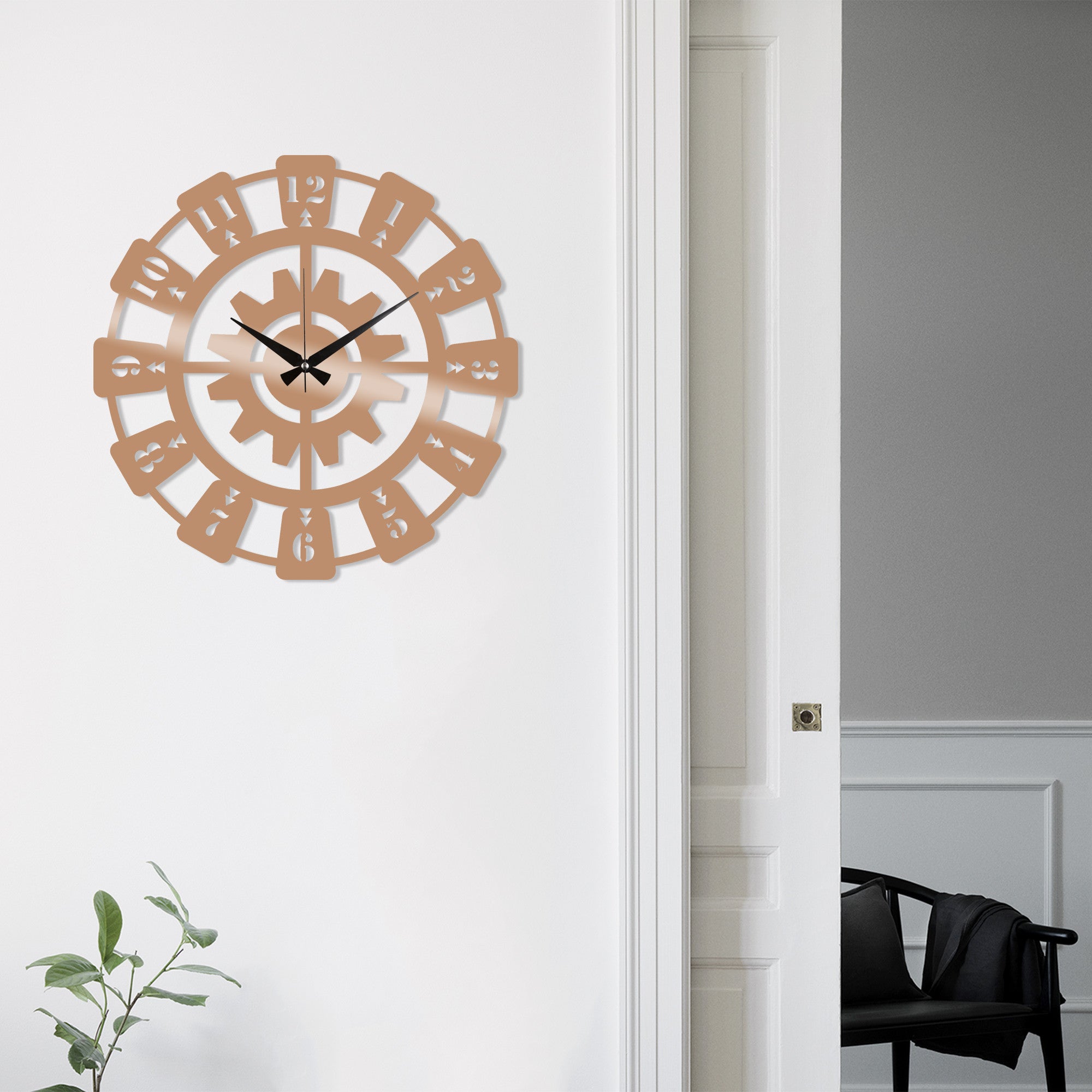 Metal Wall Clock 26 - Copper