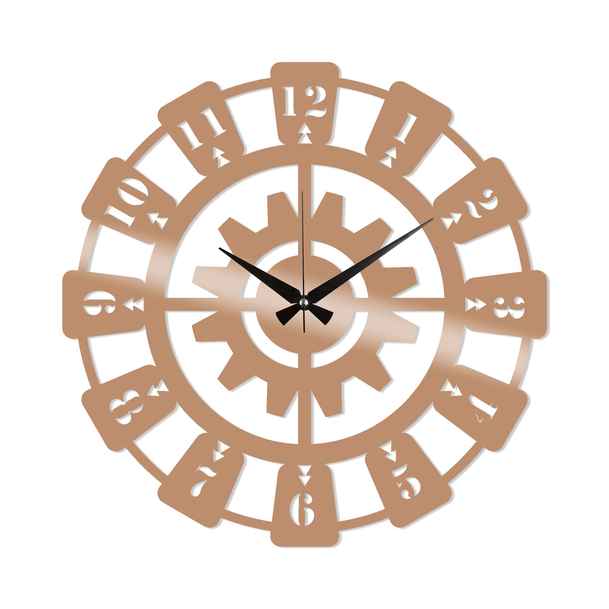 Metal Wall Clock 26 - Copper