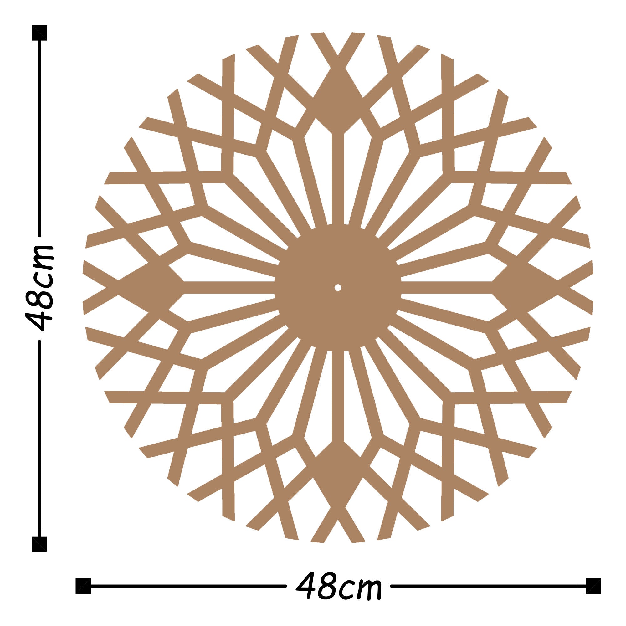 Metal Wall Clock 30 - Copper